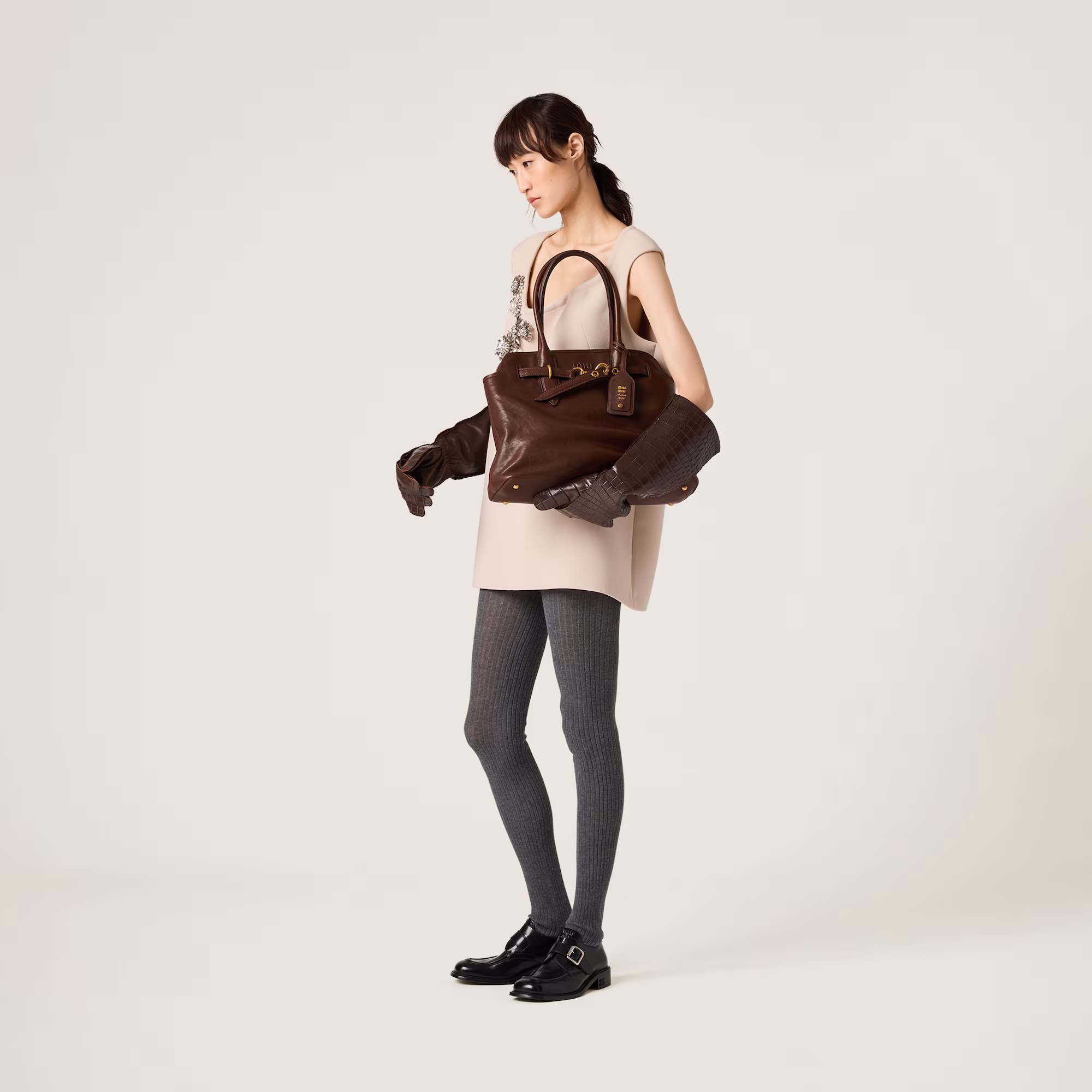 Sac Miu Miu Adventure Cuir Nappa Luxueux Briarwood - luxuryevafr