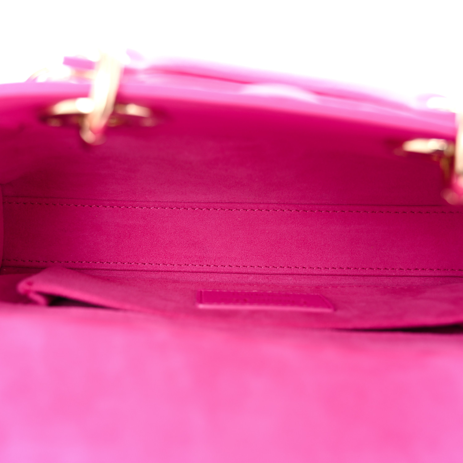 CHRISTIAN DIOR Lambskin Cannage Small Lady D-Joy Fuchsia - luxuryevafr