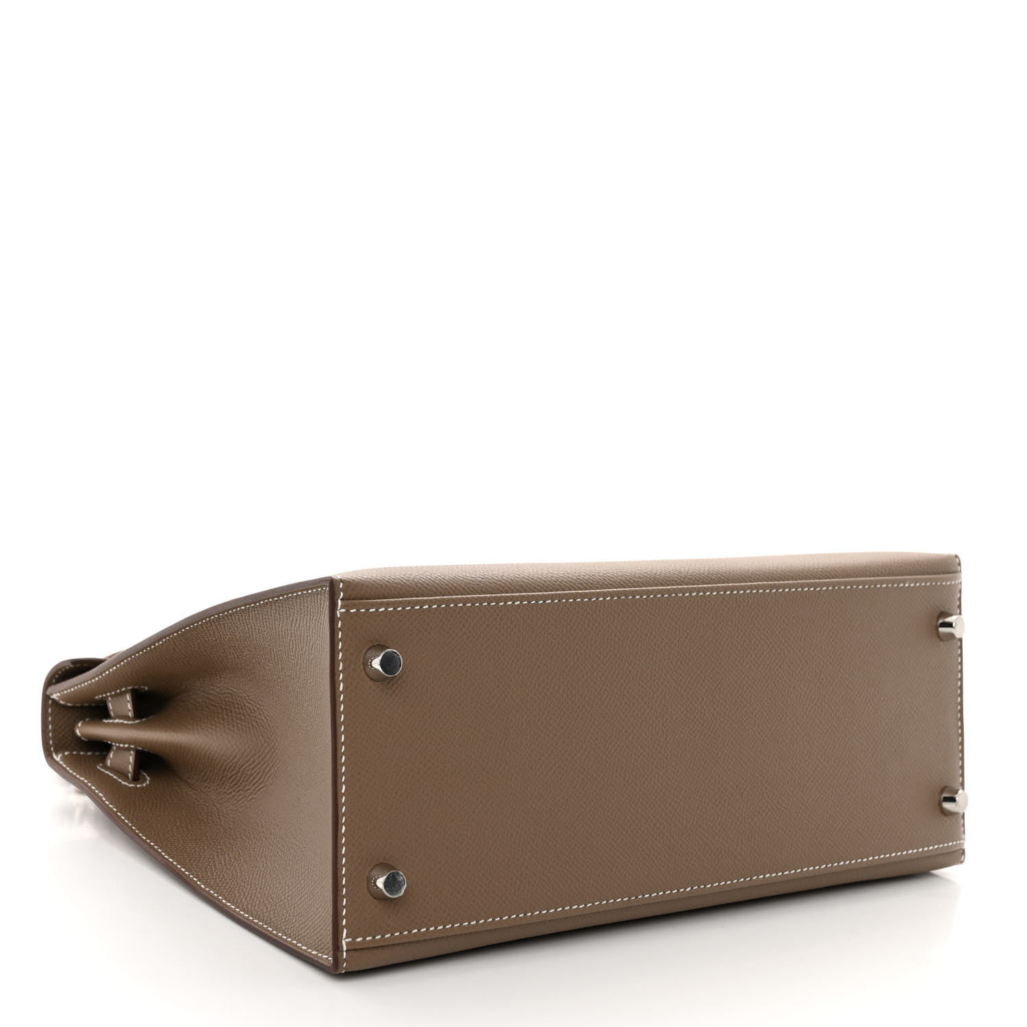 Epsom Kelly Sellier 28 Étoupe (Silver Lock) - luxuryevafr