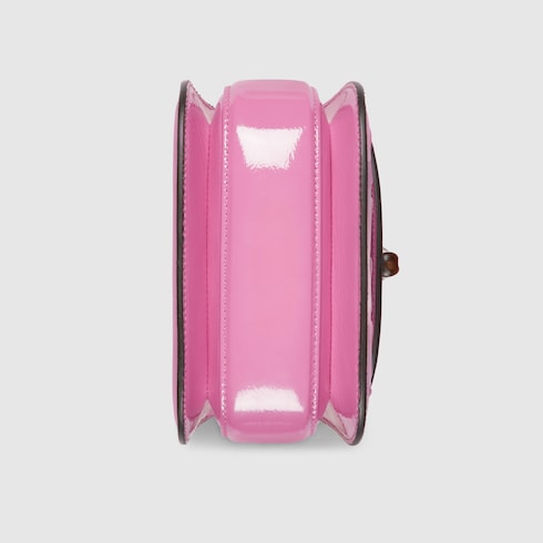 Mini sac Gucci Bamboo 1947 Variation cuir verni rose - luxuryevafr