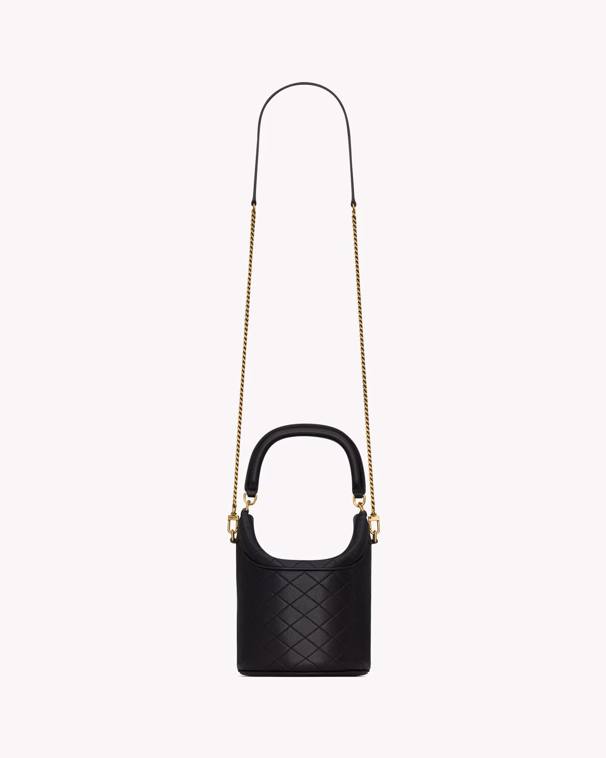 Sac seau YSL GABY en cuir d'agneau - Noir - luxuryevafr