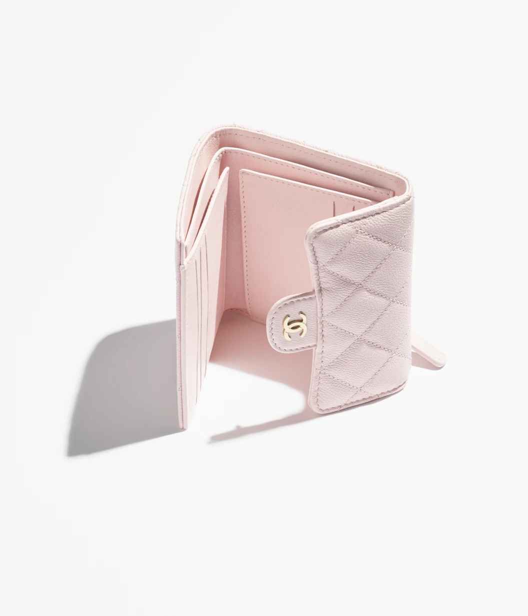 CHANEL - Petit portefeuille à rabat classique - Rose clair - luxuryevafr