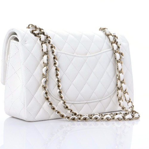 Chanel Double Flap Caviar — Blanc Chic - luxuryevafr