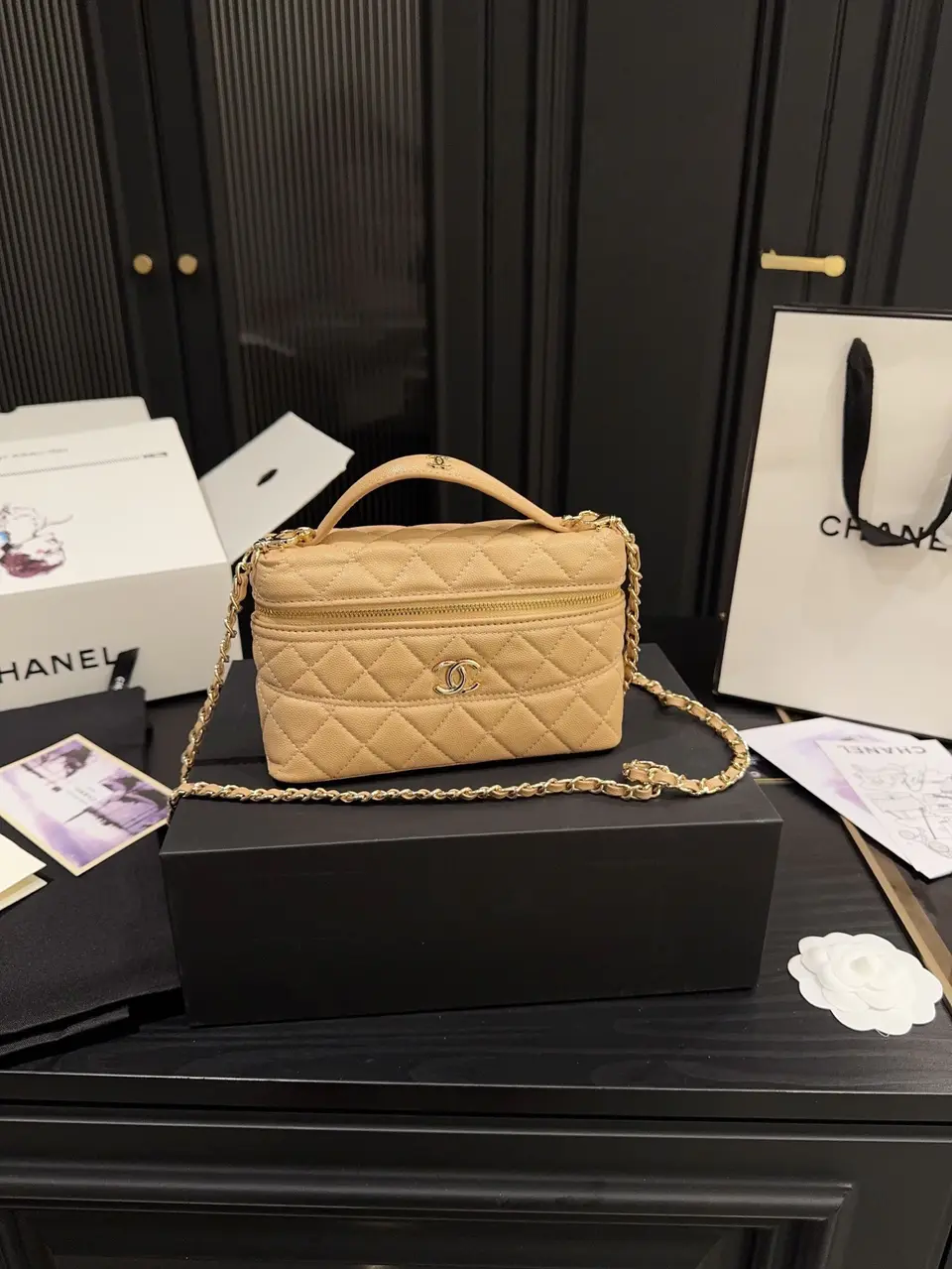 Sac Chanel 25C LP Box – Caramel - luxuryevafr