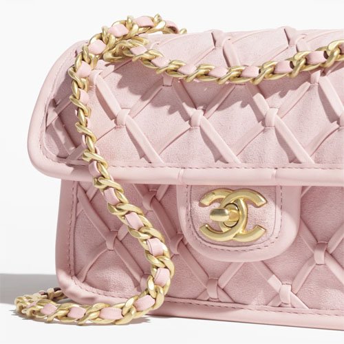 Mini sac à rabat CHANEL - Rose clair - luxuryevafr