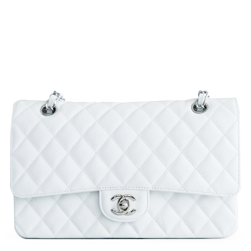 Chanel Double Flap Caviar — Blanc Chic - luxuryevafr