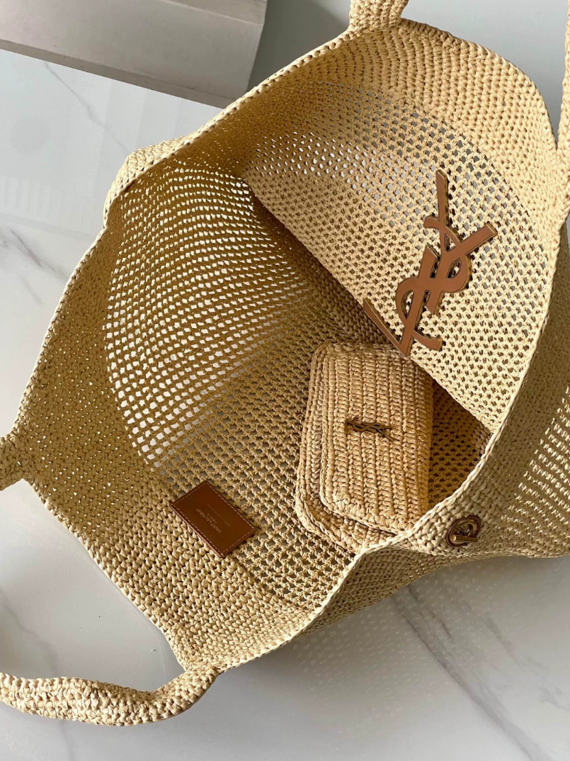 Saint Laurent Raffia Icare Tote Bag - luxuryevafr