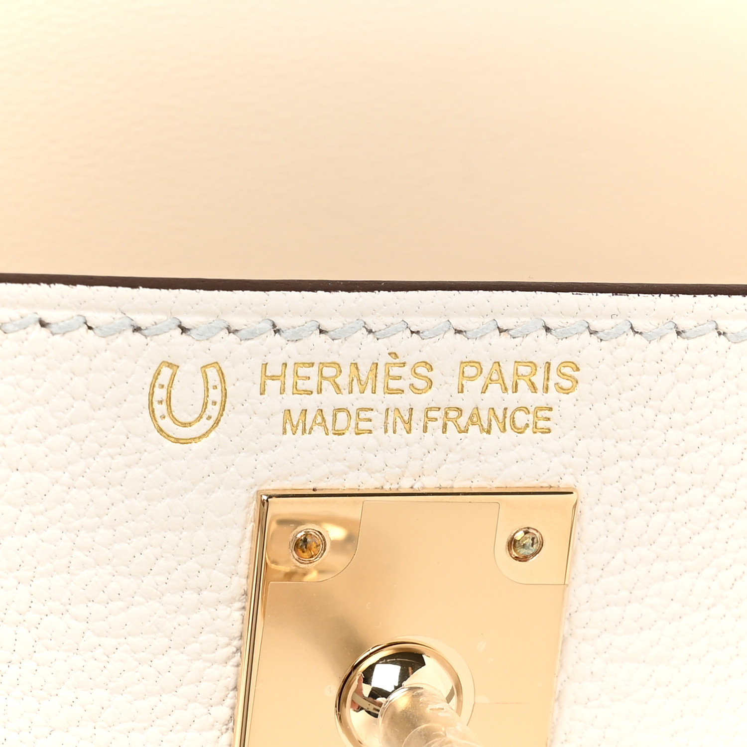 Chevre Mysore Horseshoe Kelly Sellier 20 Nata Gris Perle - luxuryevafr