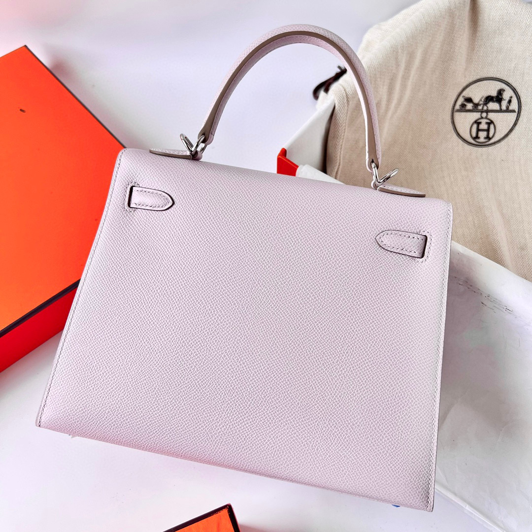 Hermès Epsom Kelly Sellier 25 Mauve Pâle - luxuryevafr