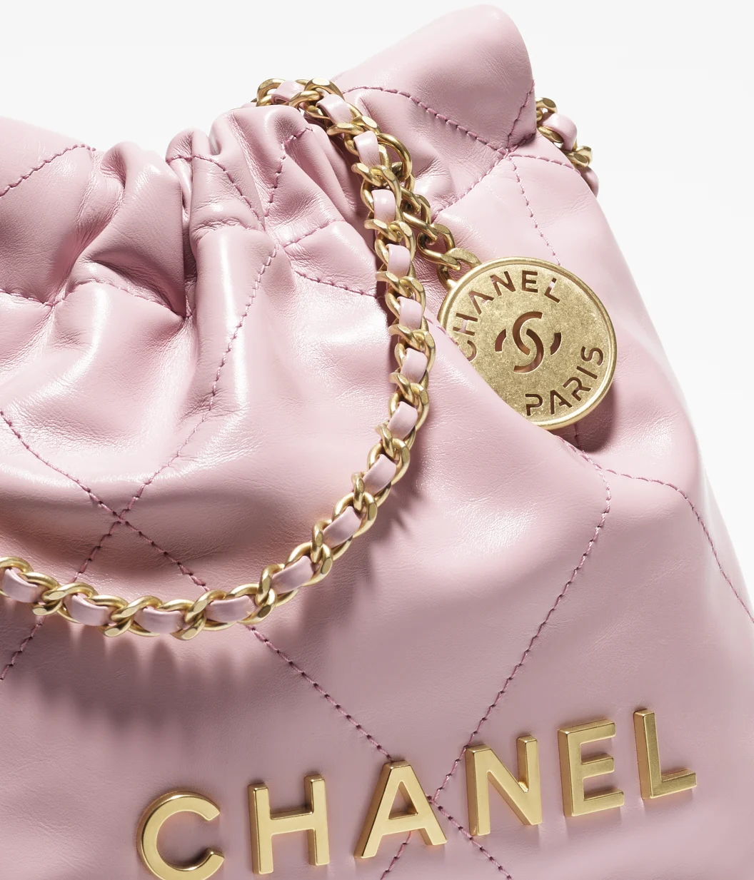 Mini sac à main CHANEL 22 - Rose clair - luxuryevafr