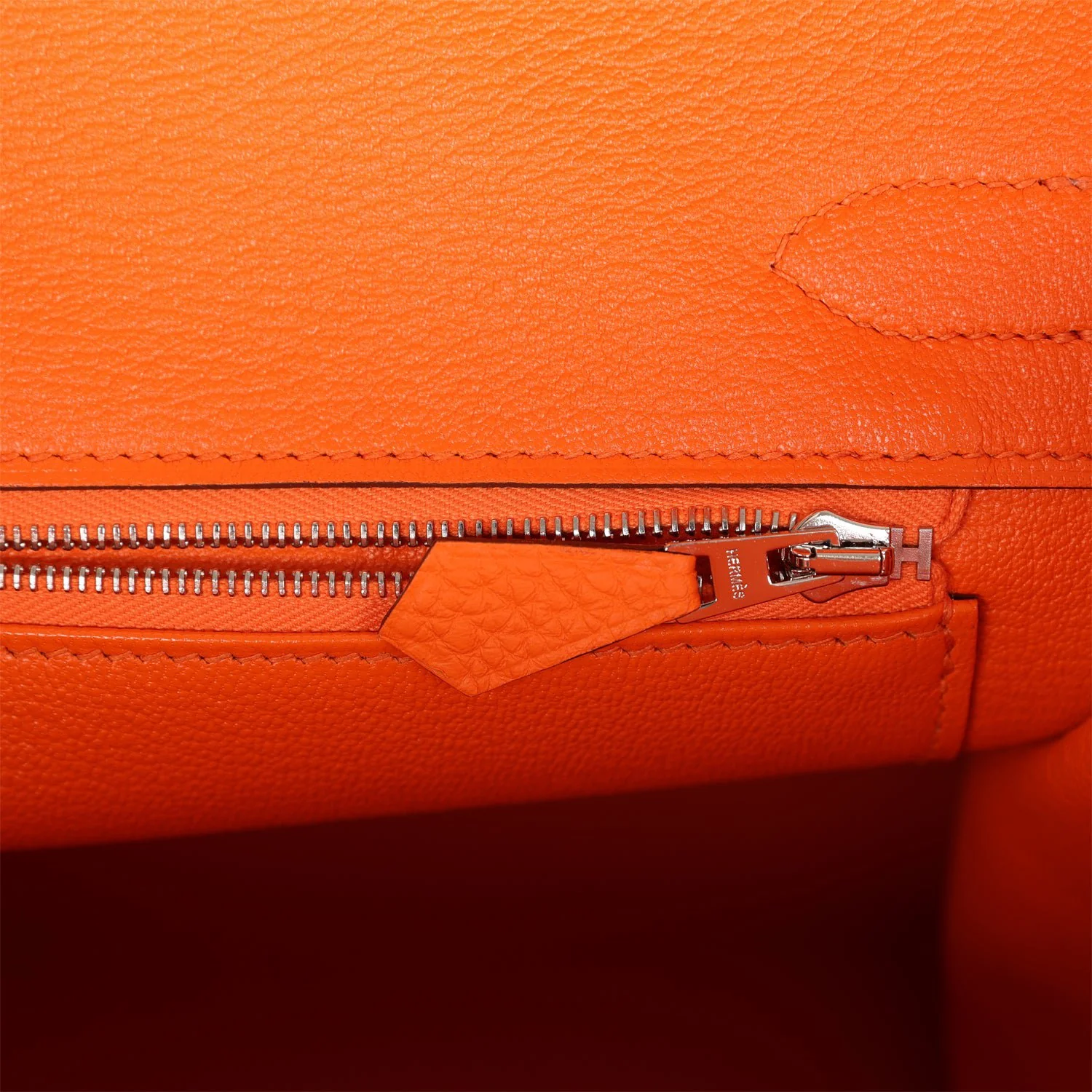 Hermès Birkin 30 Orange Minium Togo Ferrures Palladium - luxuryevafr