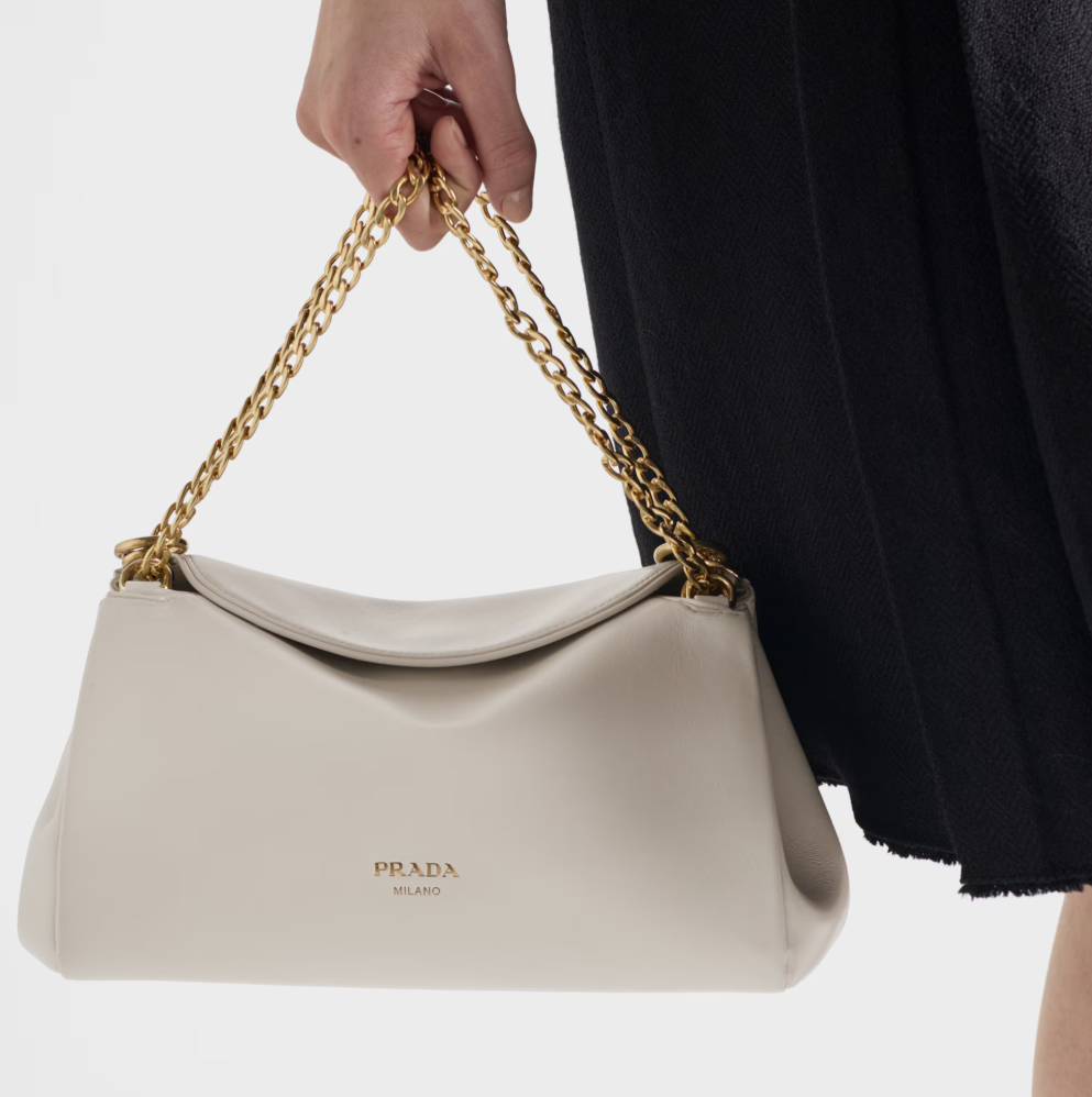 Petit sac en cuir nappa Prada Tumulte - Blanc - luxuryevafr