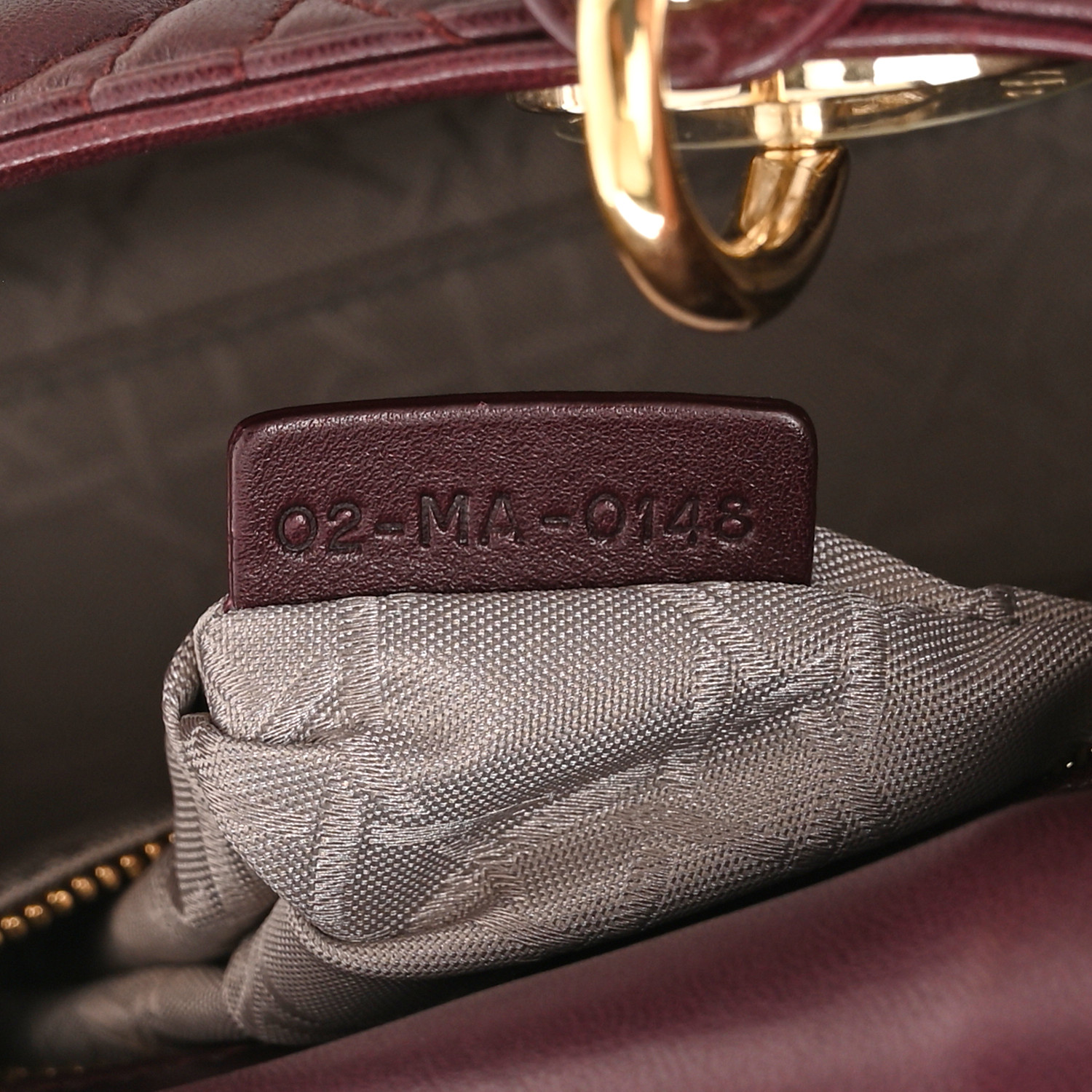 Lambskin Cannage Mini Lady Dior Plum - luxuryevafr