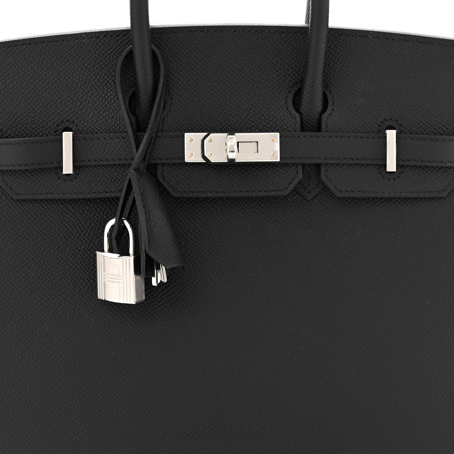 Epsom Birkin Sellier 25 Noir (Fermoir Argenté) - luxuryevafr