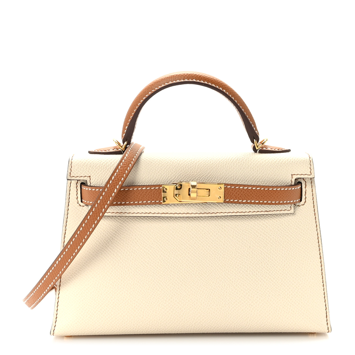 Epsom Horseshoe Mini Kelly Sellier 20 Craie Or - luxuryevafr