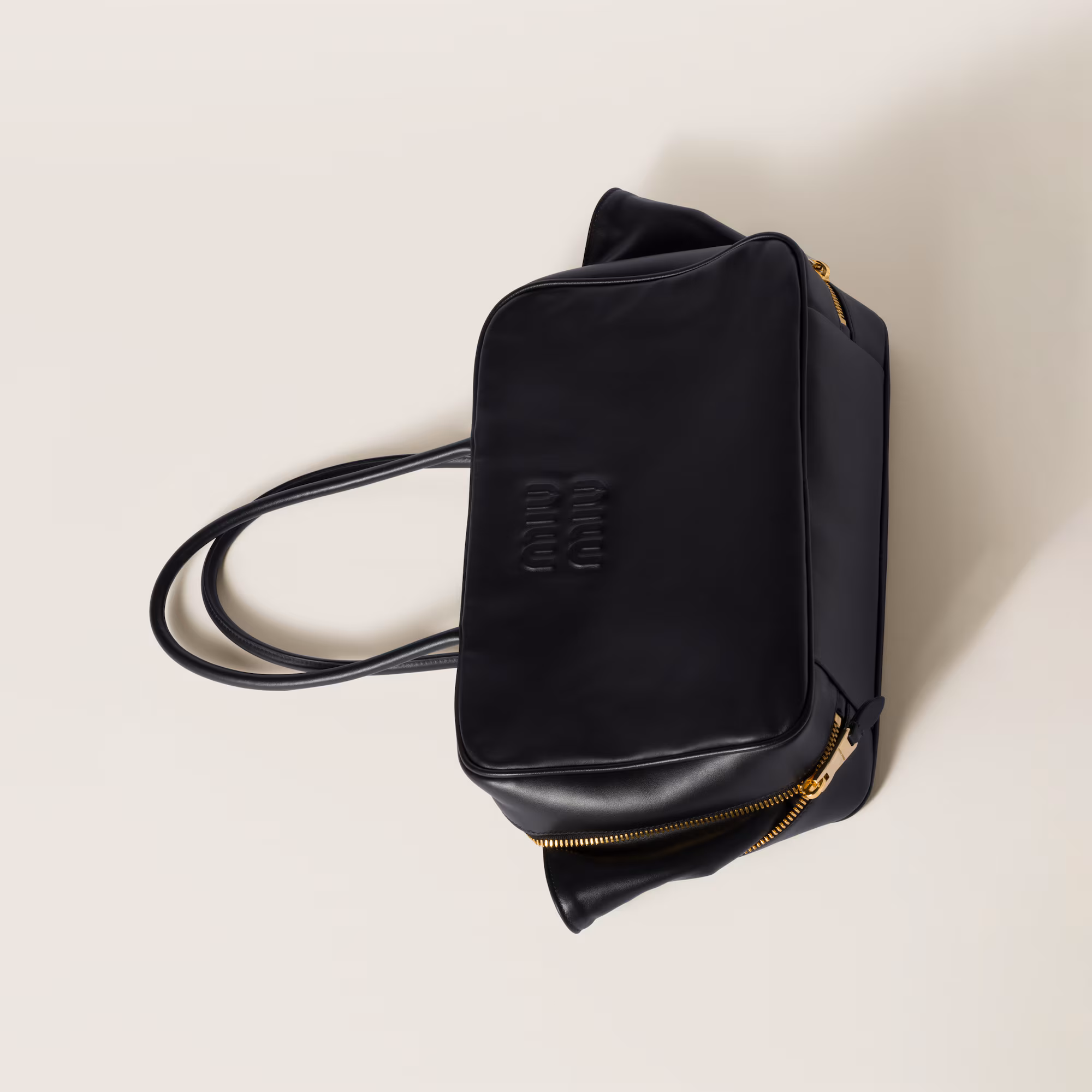 Grand sac en cuir MIU MIU Beau - Noir - luxuryevafr