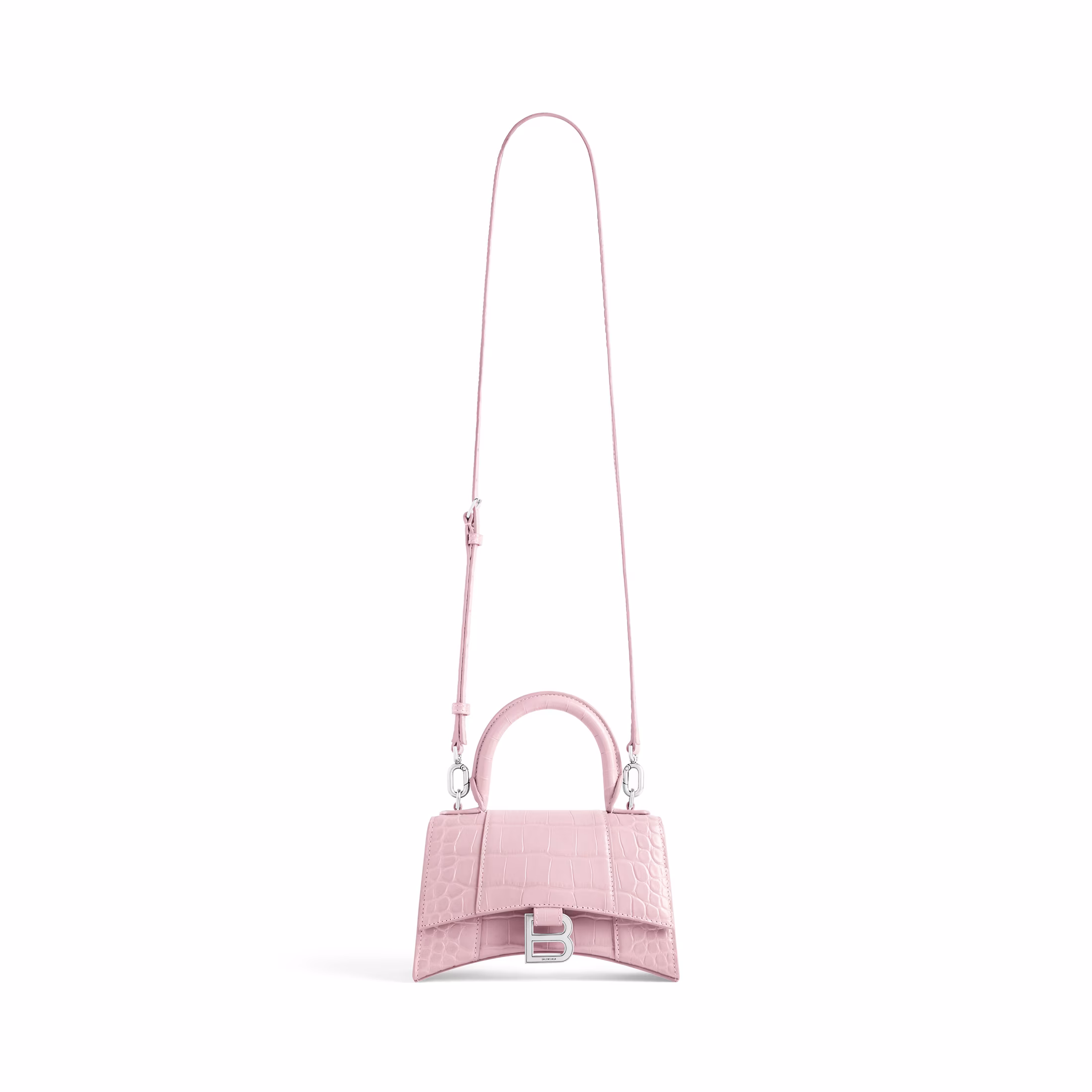 Sac à main Balenciaga HOURGLASS XS pour femme en rose - luxuryevafr