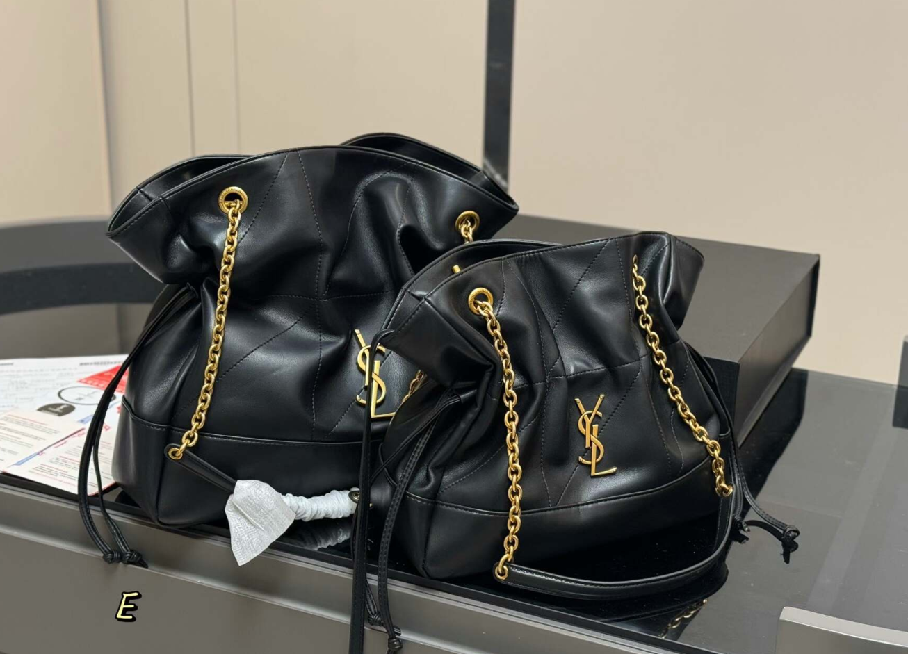 YSL JAMIE SHOPPING en cuir d'agneau-NOIR - luxuryevafr