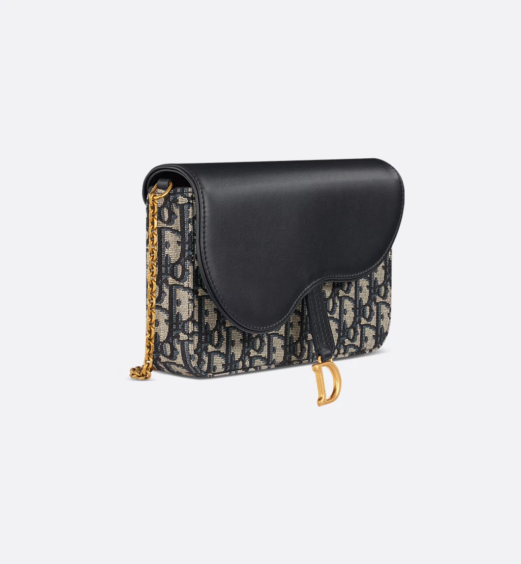 Pochette Dior Medium Saddle avec chaîne - luxuryevafr