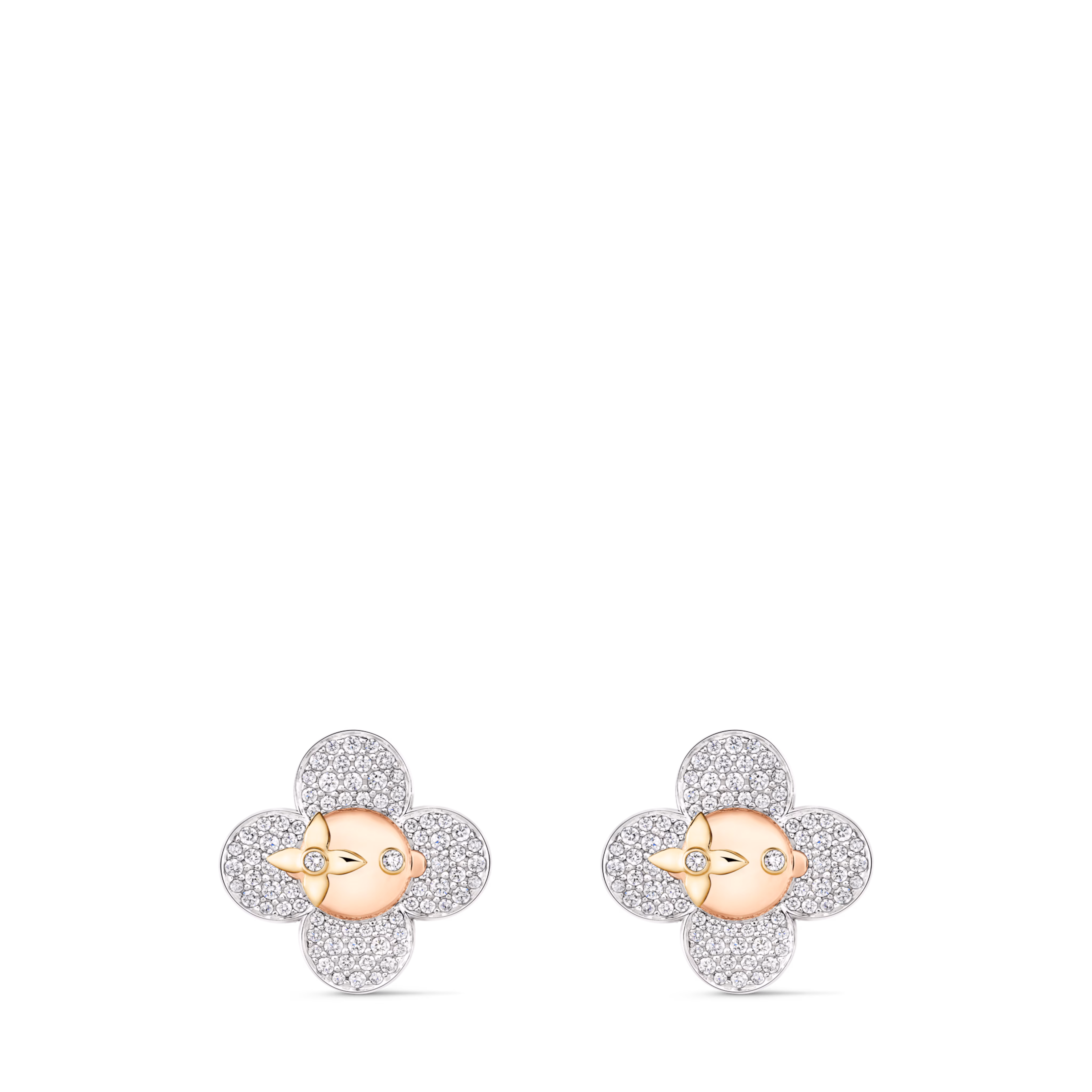 Boucles d'oreilles LV Vivienne, 3 ors et diamants Q16742 - luxuryevafr
