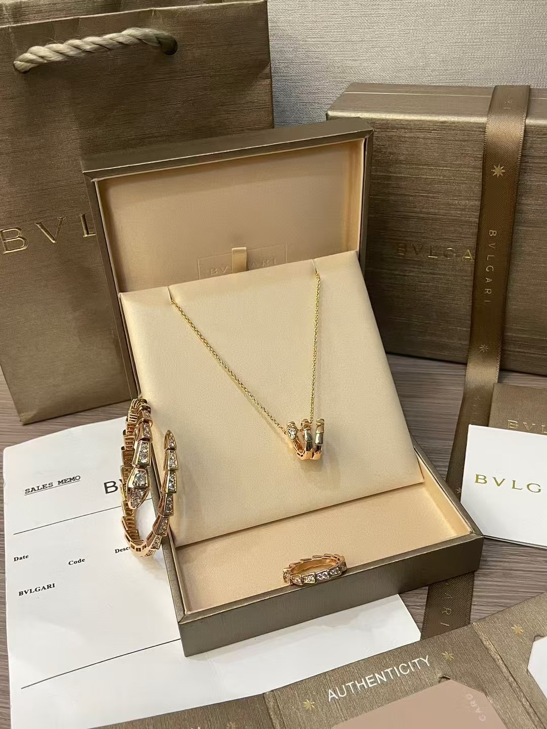 BVLGARI Serpenti Viper Set – Élégance Dorée - luxuryevafr