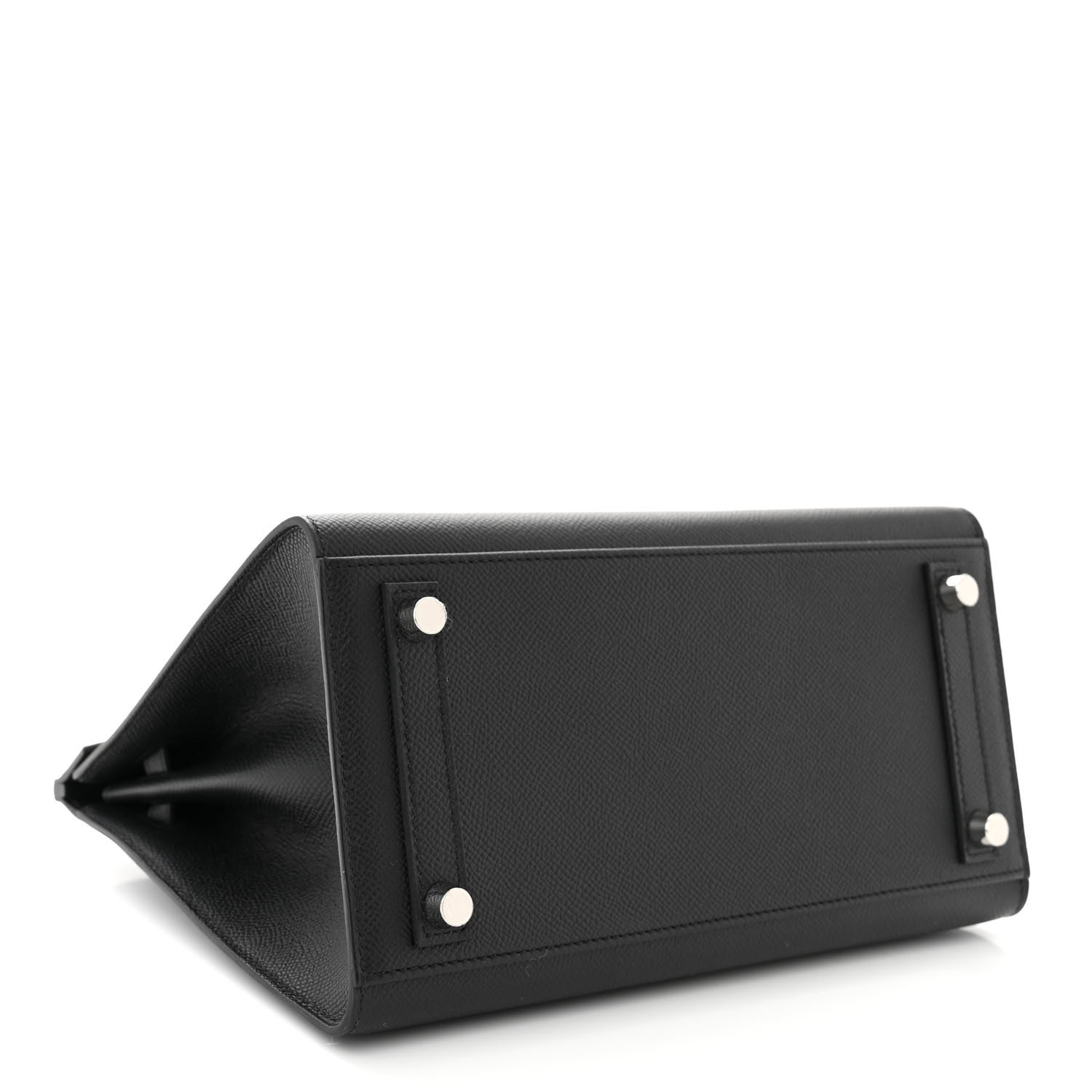 Epsom Birkin Sellier 25 Noir (Fermoir Argenté) - luxuryevafr