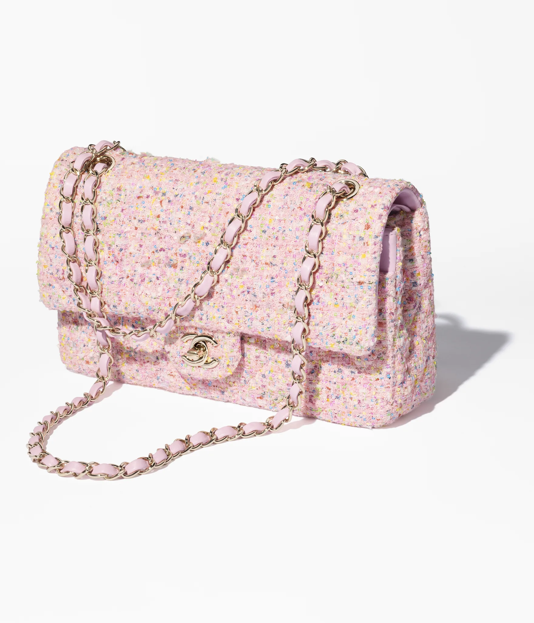 Sac à main CHANEL Classic 11.12 - Rose et multicolore - luxuryevafr