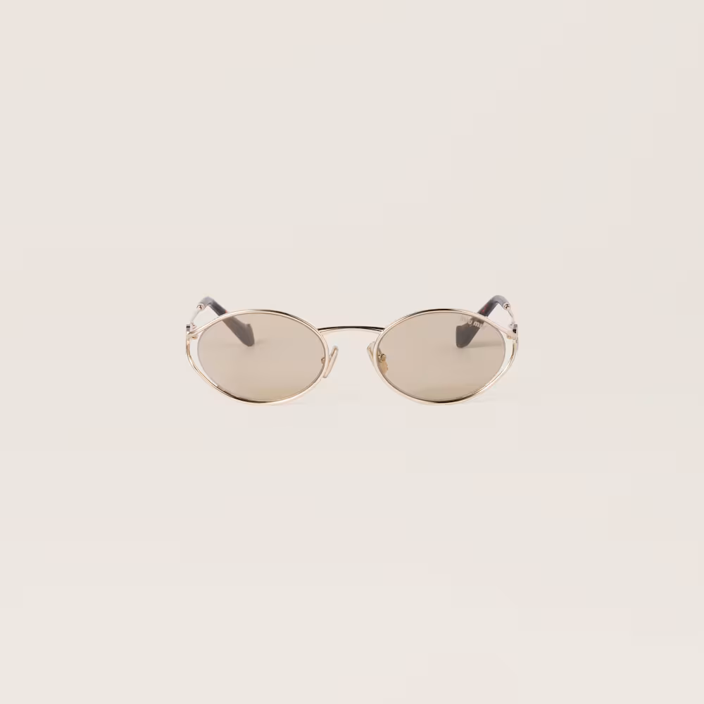 DU PODIUM Lunettes de soleil Miu Miu Logo - Verres Camomille - luxuryevafr