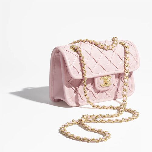 Mini sac à rabat CHANEL - Rose clair - luxuryevafr