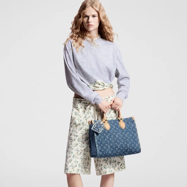 【🔥Offres spéciales🔥】Louis Vuitton M46871 OnTheGo MM Denim Blue - luxuryevafr