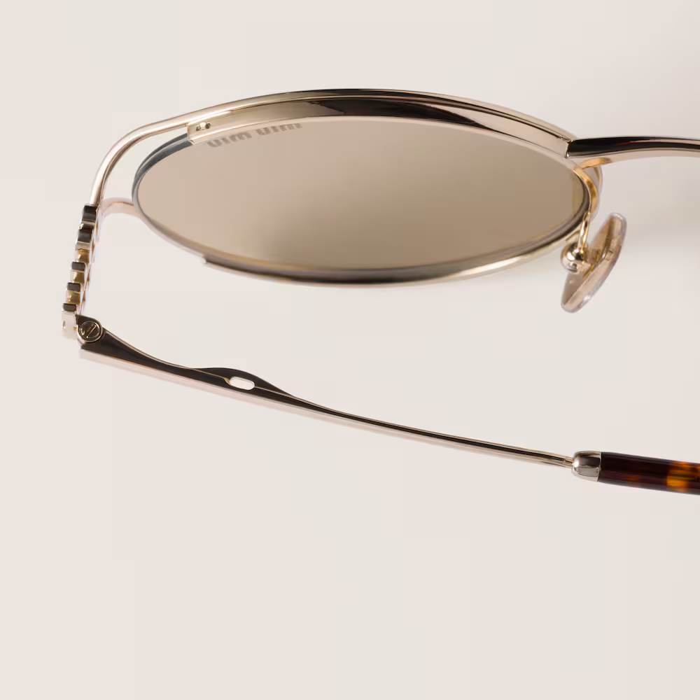 DU PODIUM Lunettes de soleil Miu Miu Logo - Verres Camomille - luxuryevafr