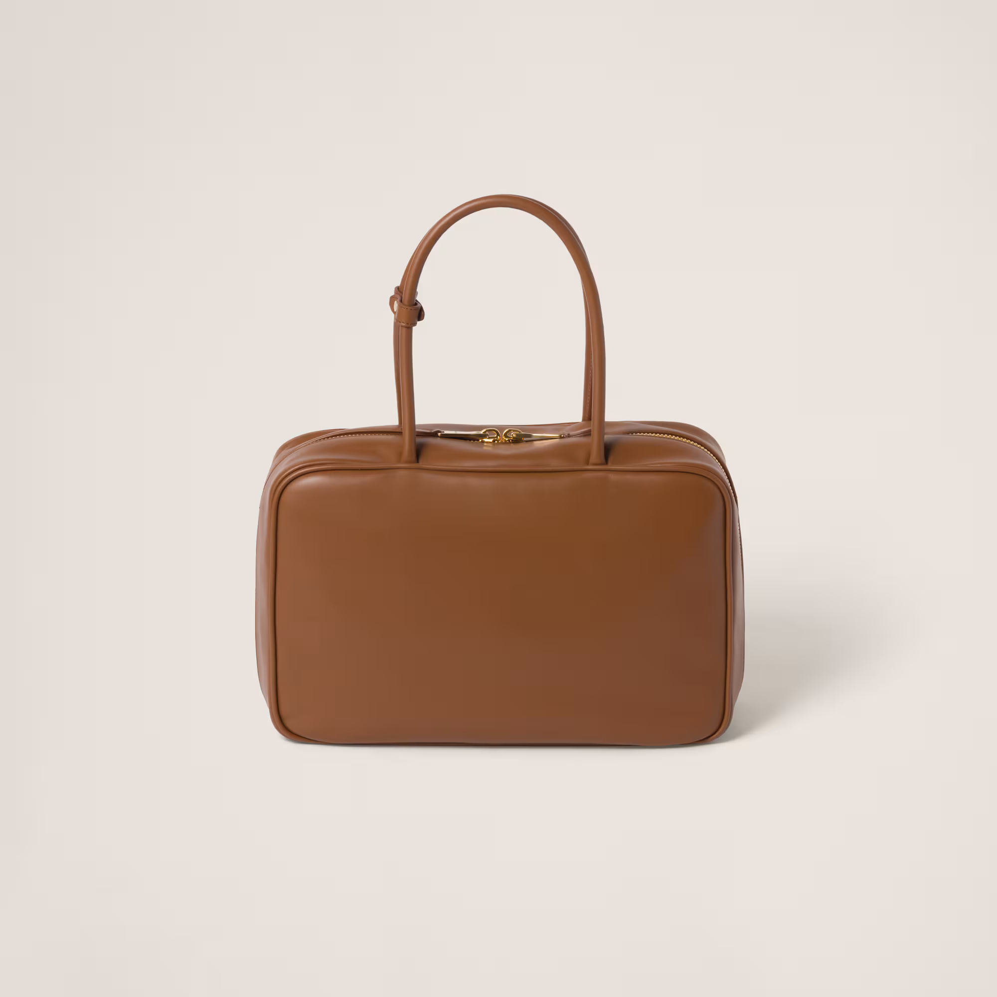 Grand sac MIU MIU en cuir Beau - Cognac - luxuryevafr