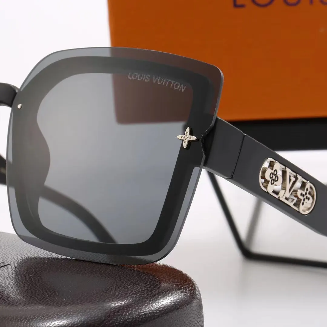 Lunettes de soleil LV à branches creuses en forme de trèfle à quatre feuilles, 6 couleurs - luxuryevafr