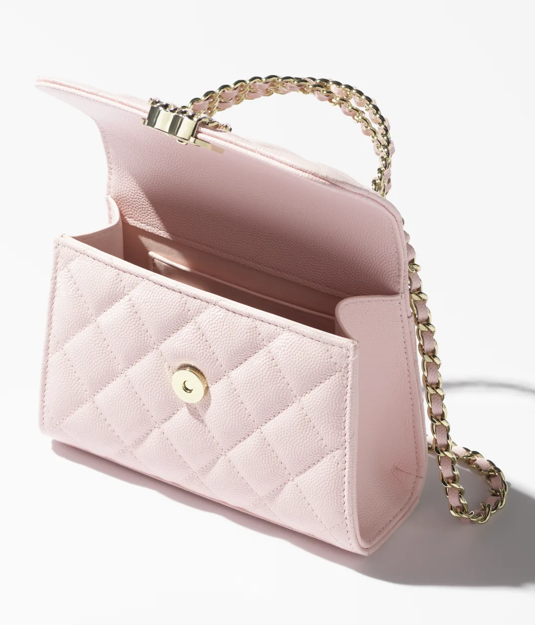 Pochette CHANEL avec chaîne - Rose clair - luxuryevafr