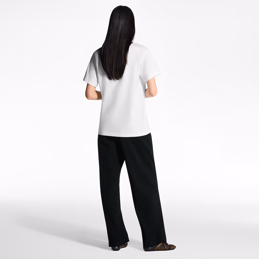 T-shirt LV-1AHISY avec timbre de voyage à Paris - luxuryevafr