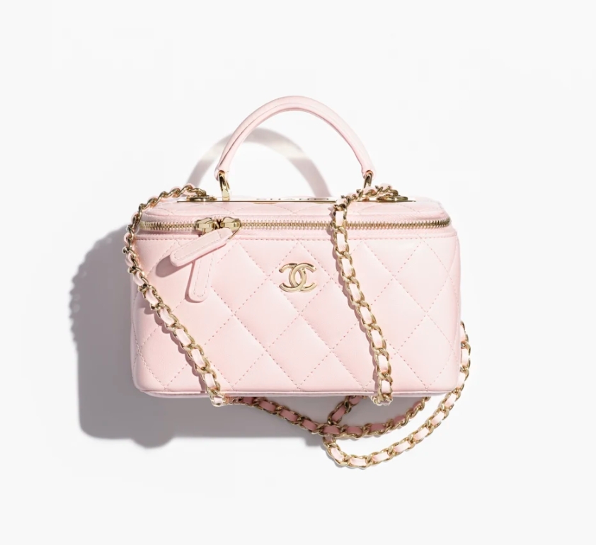 【🔥Offres spéciales🔥】Chanel Long Vanity avec chaîne - Rose clair - luxuryevafr