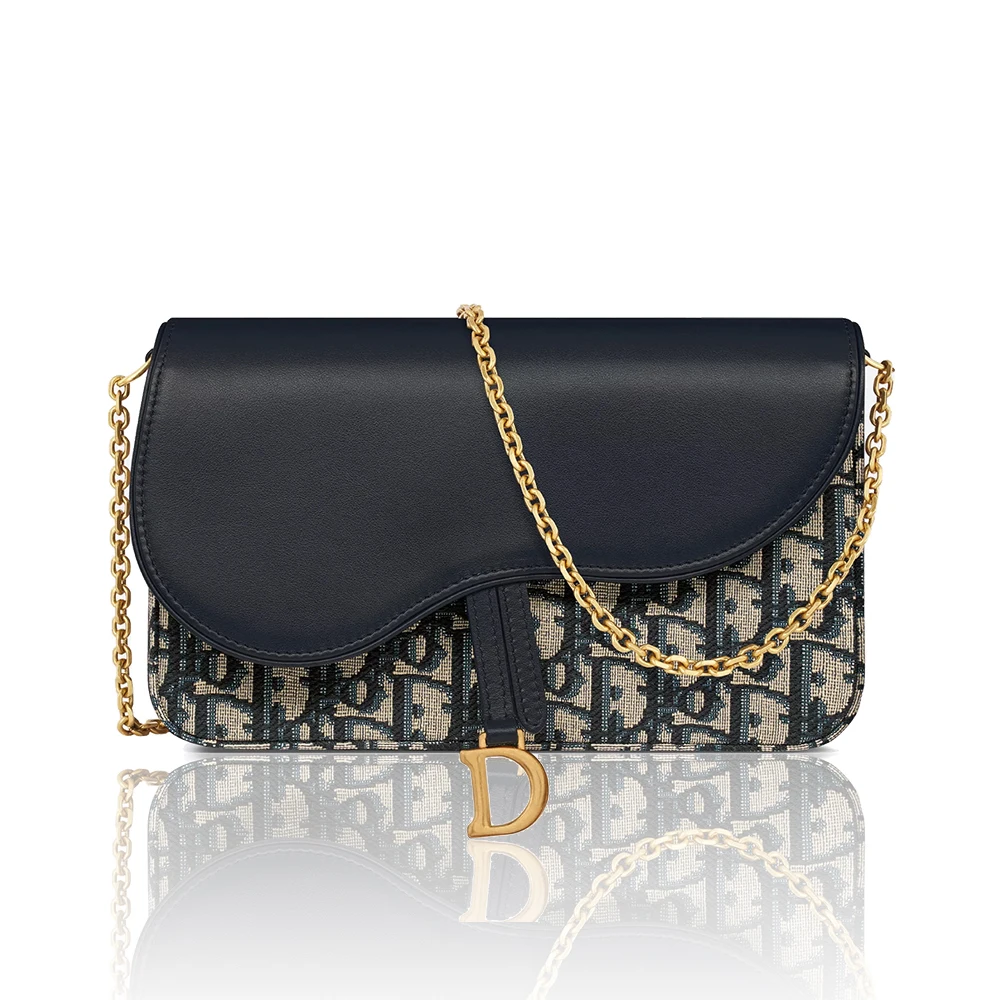 Pochette Dior Medium Saddle avec chaîne - luxuryevafr