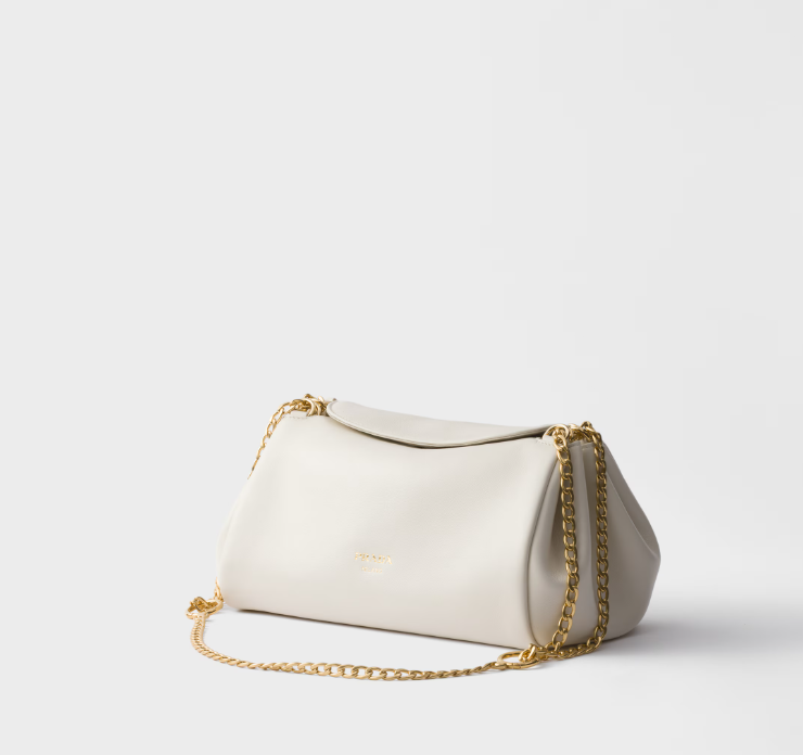 Petit sac en cuir nappa Prada Tumulte - Blanc - luxuryevafr
