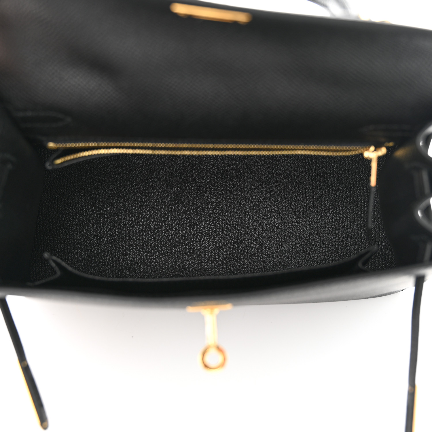 Epsom Kelly Sellier 25 Noir - luxuryevafr