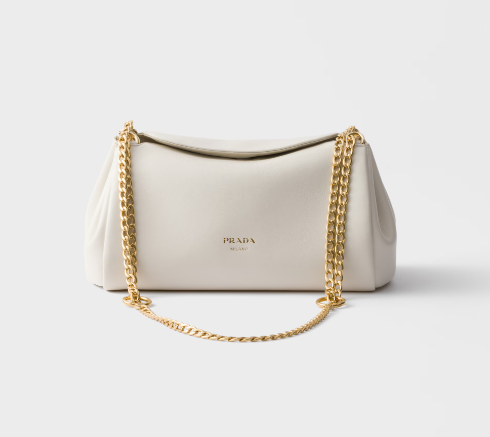 Petit sac en cuir nappa Prada Tumulte - Blanc - luxuryevafr