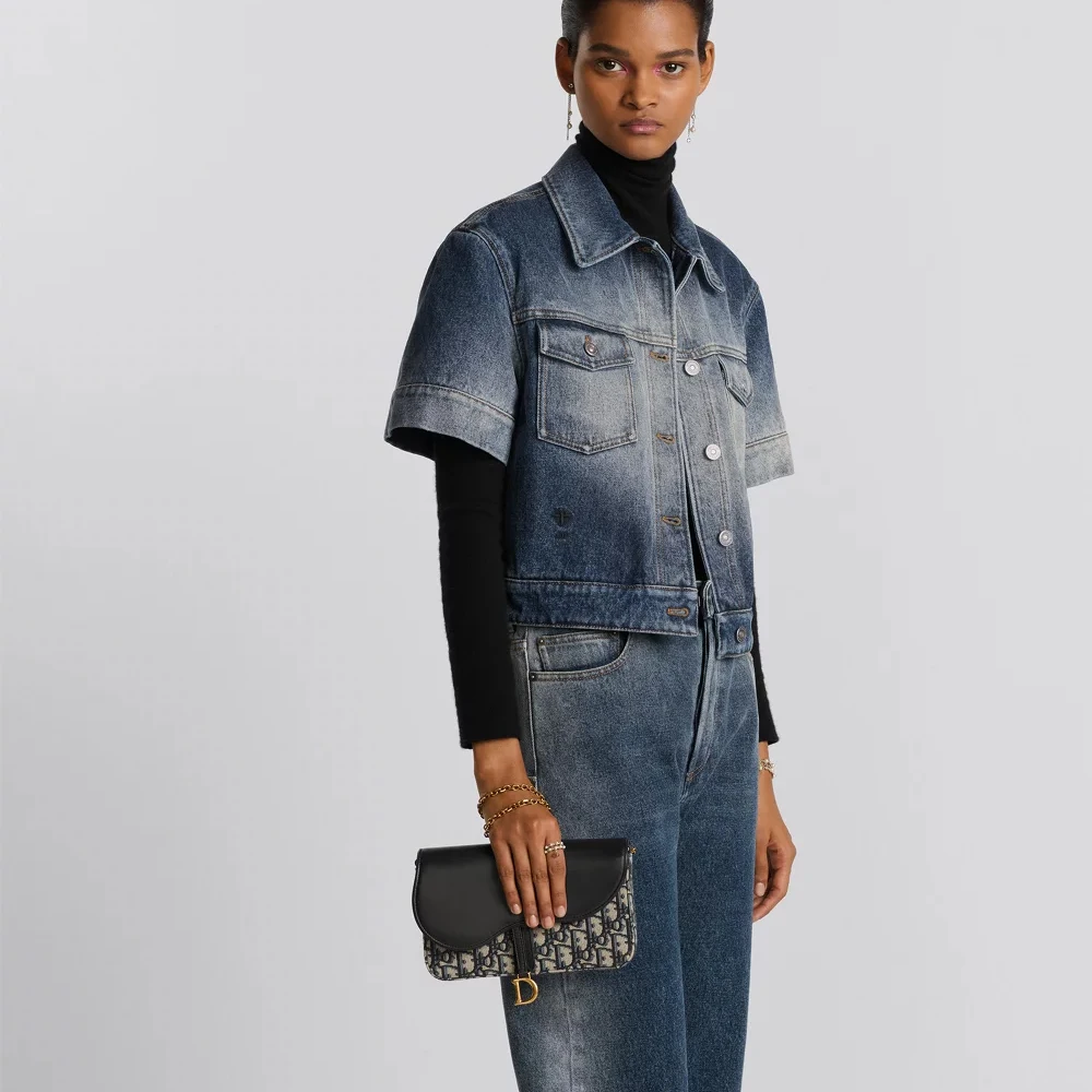 Pochette Dior Medium Saddle avec chaîne - luxuryevafr