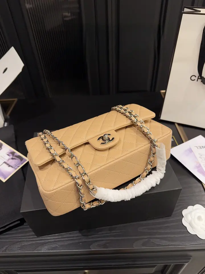 Sac à rabat classique Chanel - Caramel - luxuryevafr