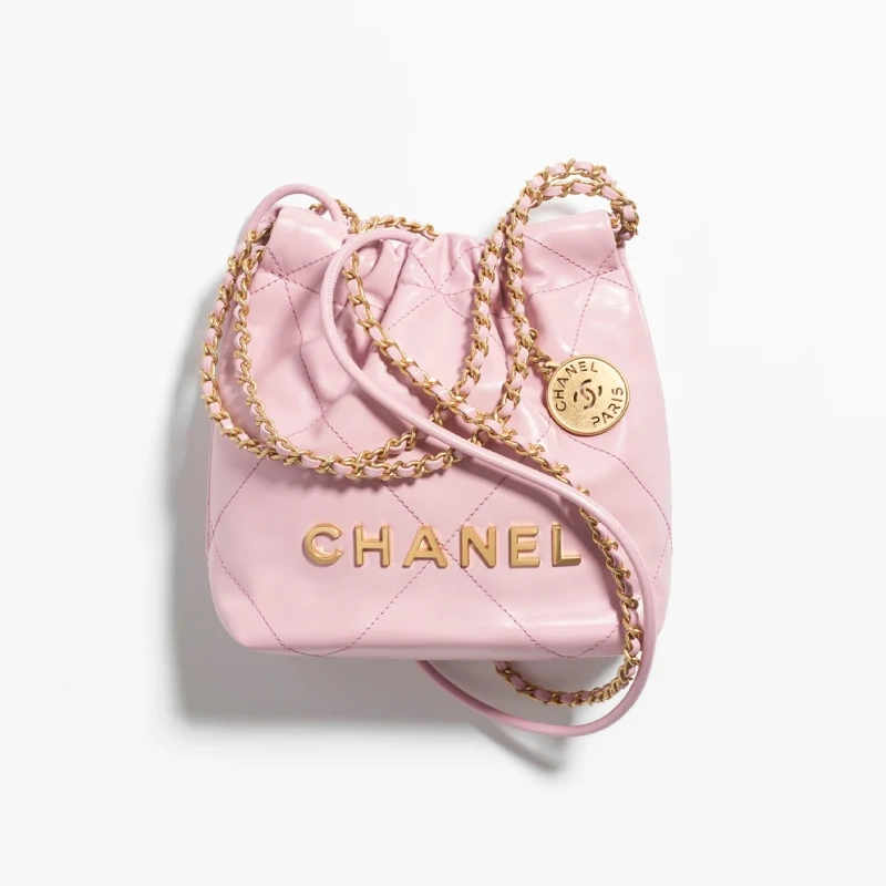 Mini sac à main CHANEL 22 - Rose clair - luxuryevafr