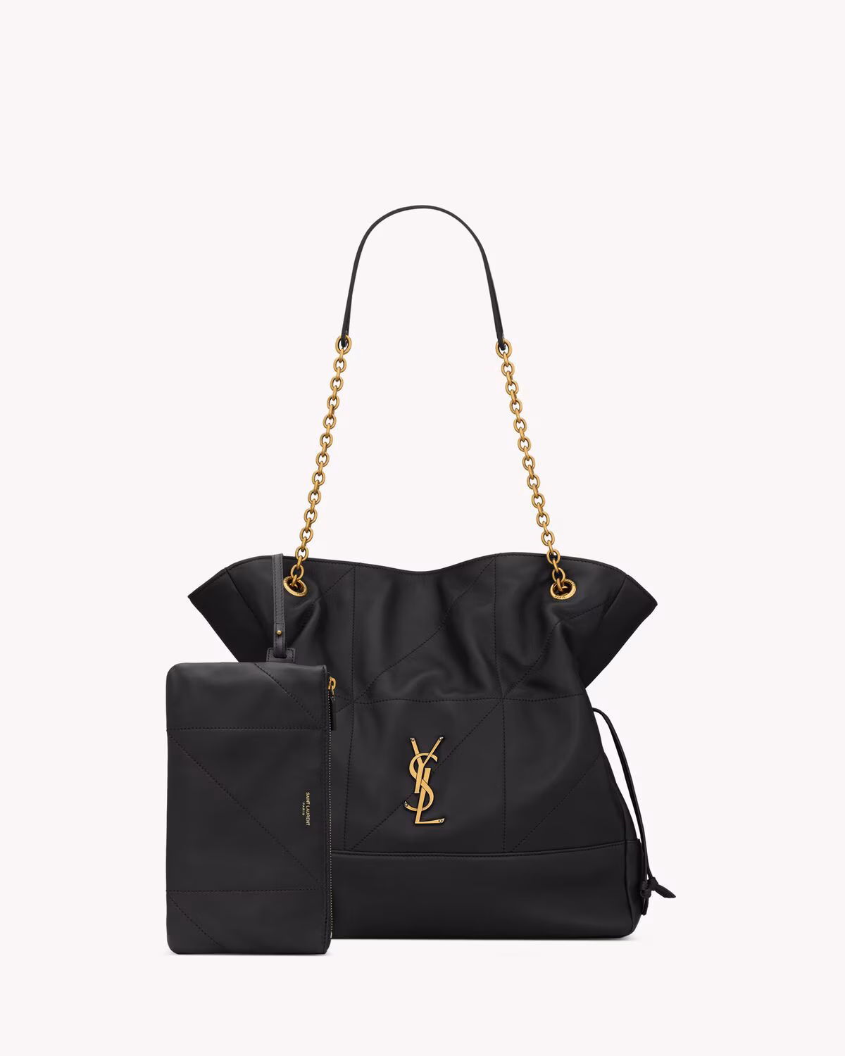 YSL JAMIE SHOPPING en cuir d'agneau-NOIR - luxuryevafr