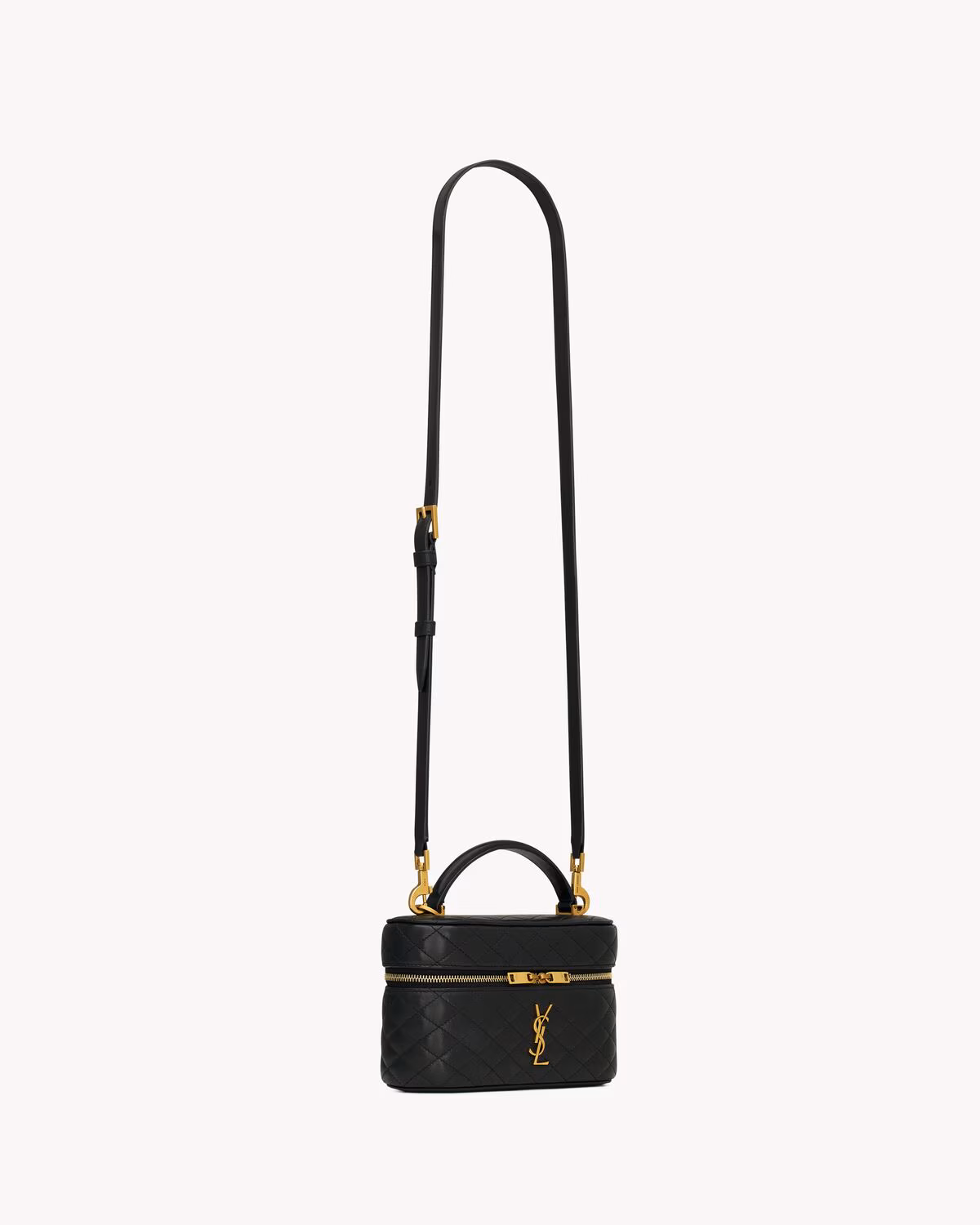 Sac vanity YSL GABY en cuir d'agneau - Noir - luxuryevafr