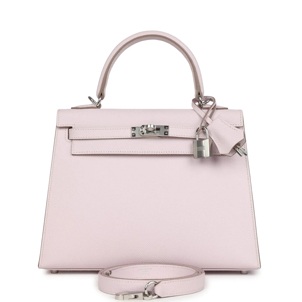 Hermès Epsom Kelly Sellier 25 Mauve Pâle - luxuryevafr