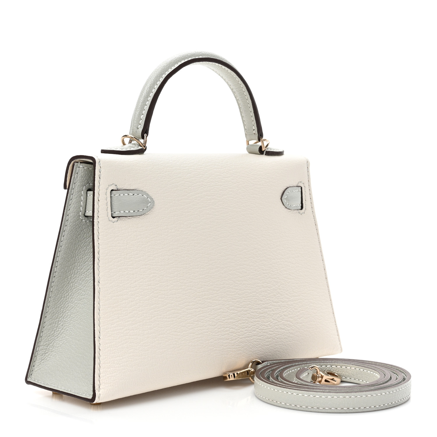 Chevre Mysore Horseshoe Kelly Sellier 20 Nata Gris Perle - luxuryevafr