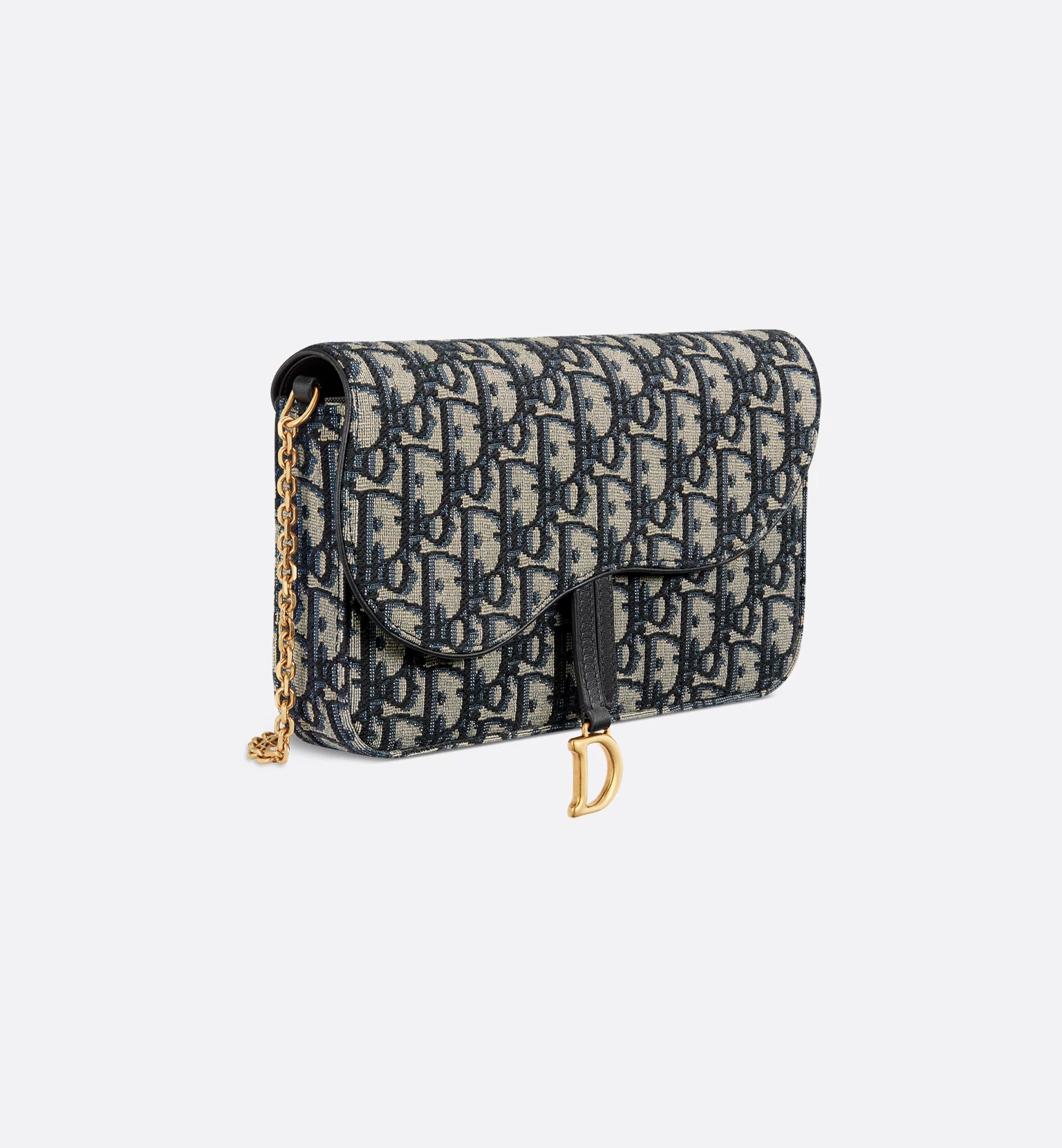 Pochette de selle moyenne avec chaîne - luxuryevafr