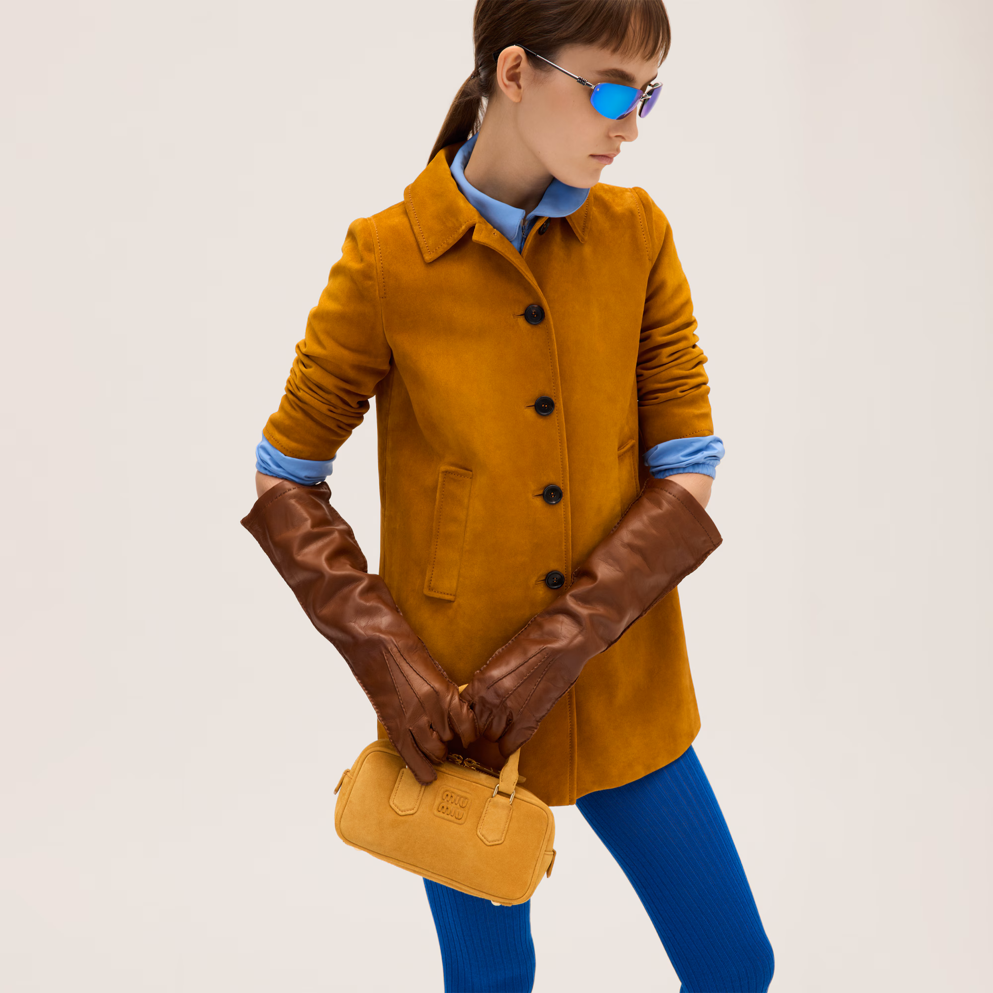 Sac à main en daim rembourré Arcadie de MiuMiu - luxuryevafr