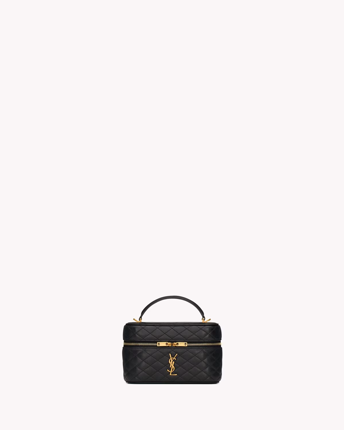 Sac vanity YSL GABY en cuir d'agneau - Noir - luxuryevafr